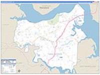 King George, Va Carrier Route Wall Map